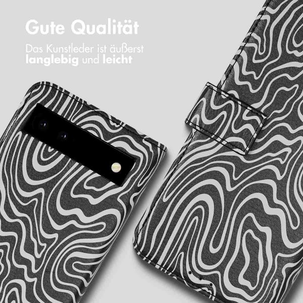 imoshion Design Klapphülle Google Pixel 6a - Black And White