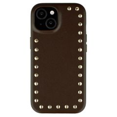 Selencia Studs Backcover mit MagSafe Apple iPhone 15 - Cacao Crush