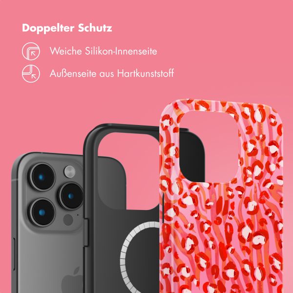 Selencia Vivid Tough Back Cover mit MagSafe für das iPhone 15 Pro - Wild Spots Lipstick