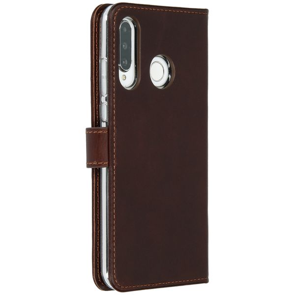 Selencia Echtleder Klapphülle Huawei P30 Lite - Braun