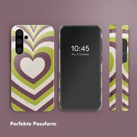 Selencia Vivid Back Cover Samsung Galaxy A55 - Double Hearts Plum Fern