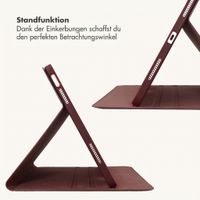Selencia Croco Klaphülle Apple iPad 11 (2025) 11 Zoll A16 / iPad 10 (2022) 10.9 Zoll - Burgundy