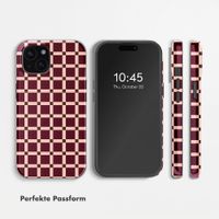 Selencia Vivid Rückabdeckung mit MagSafe Apple iPhone 15 - Check This Burgundy