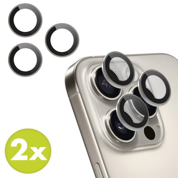 imoshion 2er-Pack Objektivschutz für Kamera für das Apple iPhone 16 Pro / 16 Pro Max - Natural / Titanium
