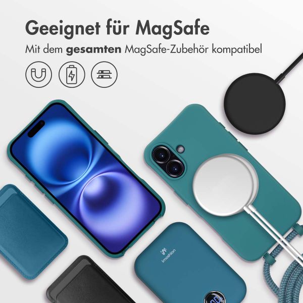 imoshion Color Backcover mit abtrennbarem Band MagSafe für das iPhone 16 - Dark Green