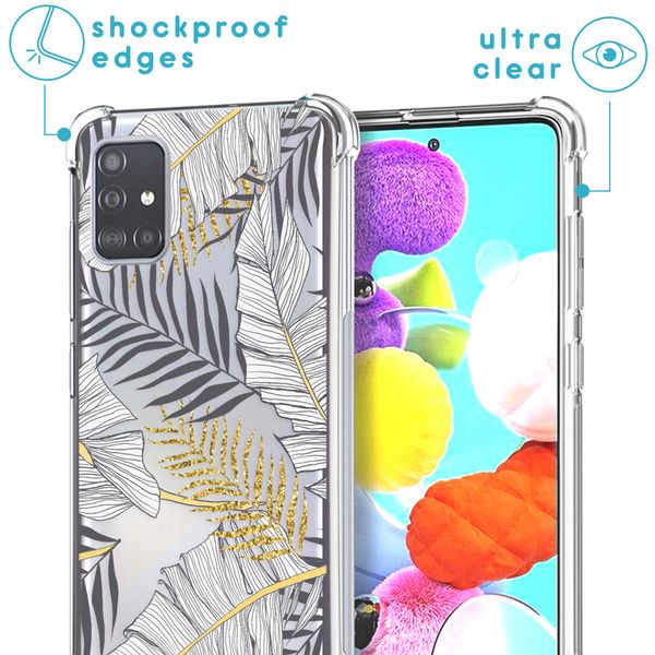 imoshion Design Hülle mit Band für das Samsung Galaxy A71 - Glamour Botanic