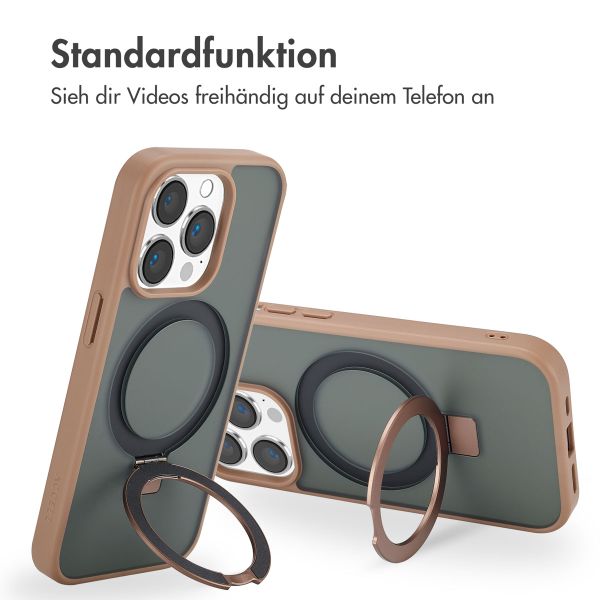 Accezz Ring Stand Backcover mit MagSafe iPhone 14 Pro Max - Braun