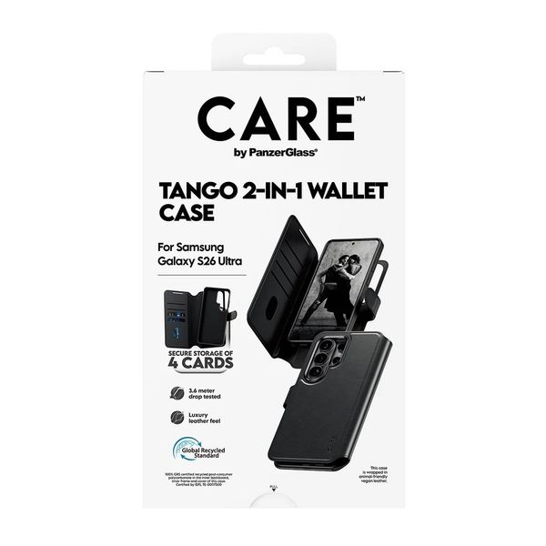 CARE by PanzerGlass Tango 2 in 1 Wallet Case MagSafe Samsung Galaxy S26 Ultra - Transparent