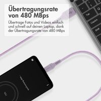 imoshion Braided USB-C-zu-USB Kabel - 2 Meter - Lila