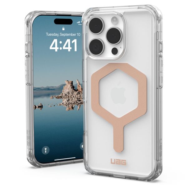 UAG Plyo Backcover MagSafe für das iPhone 16 Pro - Ice / Rose Gold