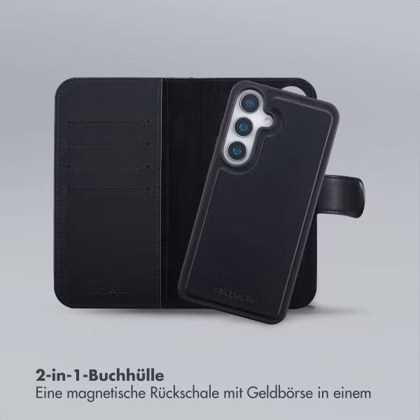 Selencia Olyn Abnehmbare Bookcase mit MagSafe Samsung Galaxy S24 / S25 - Schwarz