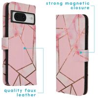imoshion Design TPU Klapphülle Google Pixel 8 Pro - Pink Graphic