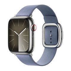 Apple Modern Buckle FineWoven für die Apple Watch Series 1 bis 9 / SE (38/40/41 mm) | Series 10 (42 mm) - Größe L - Lavender Blue