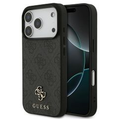 Guess 4G Metal Logo Back Cover MagSafe Apple iPhone 17 Pro - Schwarz
