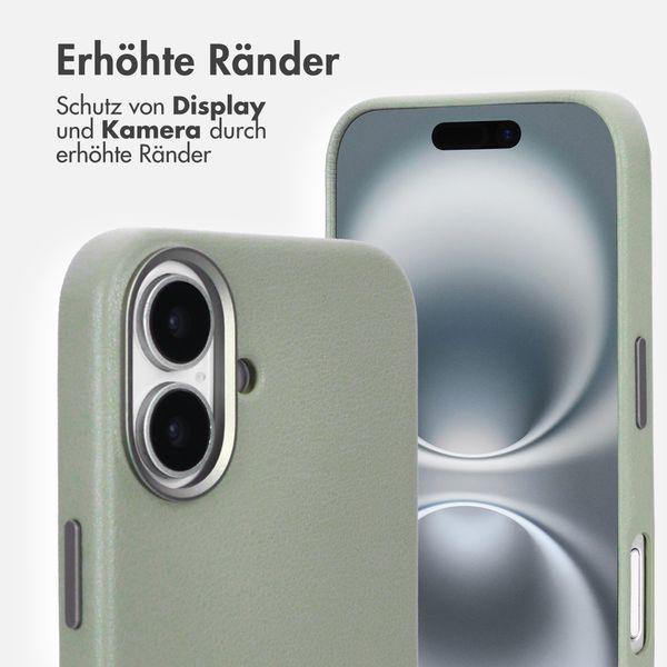 Accezz MagSafe Leather Backcover Apple iPhone 16 - Light Grey