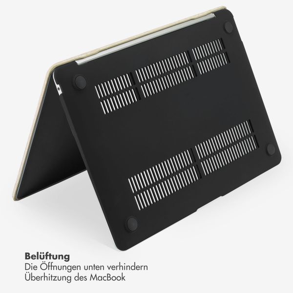 Selencia Cover mit Samtoberfläche für das MacBook Pro 14 Zoll (2021 / 2023 M3 chip / 2024 M4 chip) - A2442 / A2779 / A2918 / A3112 / A3185 / A3401 - Beige