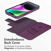 Accezz 2-in-1 Klapphülle aus Leder mit MagSafe Apple iPhone 14 - Heath Purple