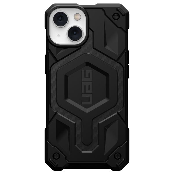 UAG Monarch Backcover MagSafe für das iPhone 14 - Carbon Fiber