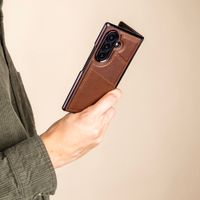 imoshion Kunstleder MagSafe Backcover mit Kartenfach Samsung Galaxy Z Fold 8 Ultra - Dunkelbraun