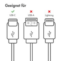 imoshion Braided USB-C-zu-USB-C Kabel - 1 Meter - Schwarz