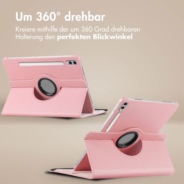 imoshion 360° drehbare Klapphülle Samsung Galaxy Tab S10 Plus / Tab S9 FE Plus / Tab S9 Plus - Rosa