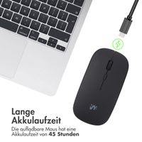 imoshion Kabellose Maus - Wiederaufladbare Computermaus + 2,4G USB-A Adapter - Schwarz