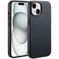 Accezz MagSafe Leather Backcover für das iPhone 15 - Onyx Black