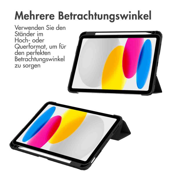 imoshion Trifold Hardcase Klapphülle für das iPad 10 (2022) 10.9 Zoll - Schwarz