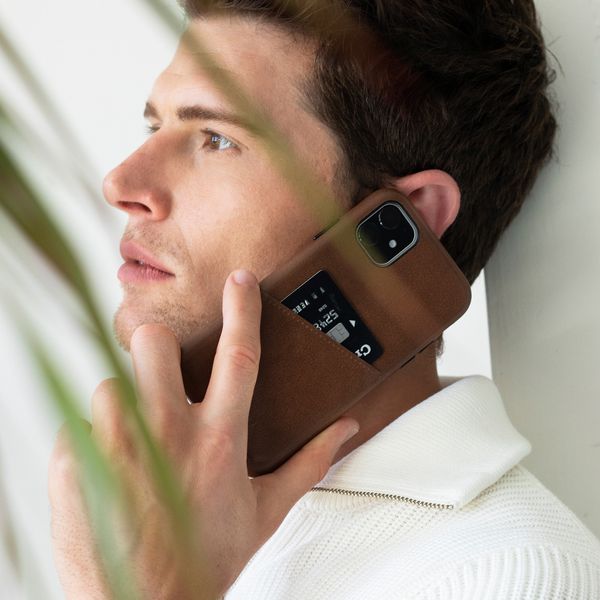 Selencia Vayu Veganes Leder-Backcover Apple iPhone 12 (Pro) - Braun