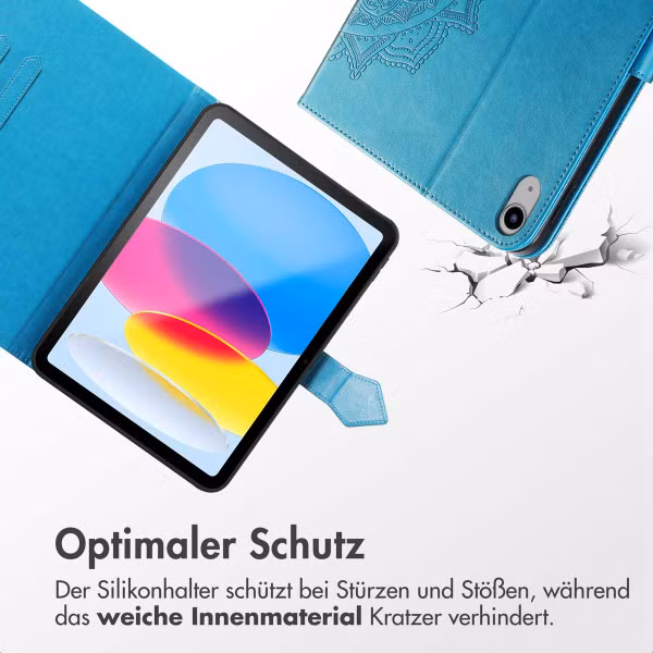 imoshion Mandala Klapphülle Apple iPad Air 11 Zoll (2025) M3 / (2024) M2 / Air 5 (2022) / Air 4 (2020) - Türkis