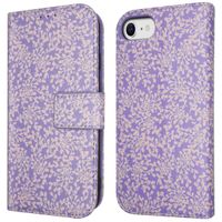 imoshion ﻿Design Klapphülle für das iPhone SE (2022 / 2020) / 8 / 7 / 6(s) - Purple White Flowers