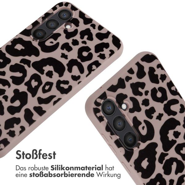 imoshion Silikonhülle design mit Band für das Samsung Galaxy S23 FE - Animal Pink