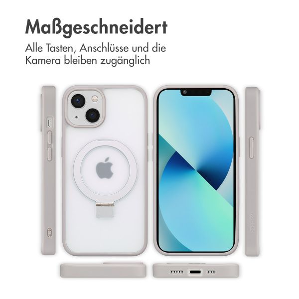 Accezz Ring Stand Backcover mit MagSafe Apple iPhone 13 - Grau