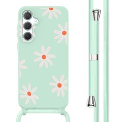 imoshion SilikonHülle design mit Band Samsung Galaxy A35 - Green Flower Distance