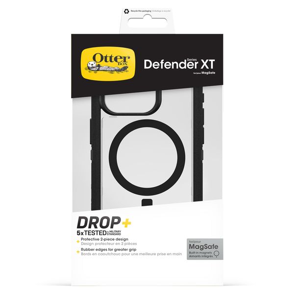 OtterBox Defender Rugged Case mit MagSafe für das iPhone 15 Pro - Transparent / Schwarz