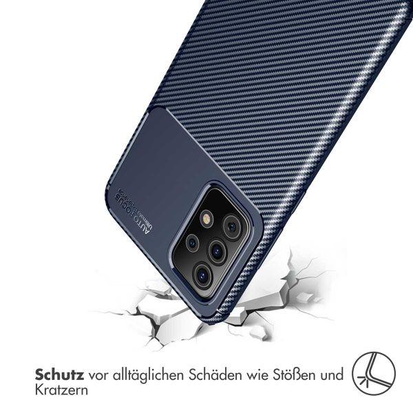 imoshion Carbon-Hülle für das Samsung Galaxy A52(s) (5G/4G) - Blau