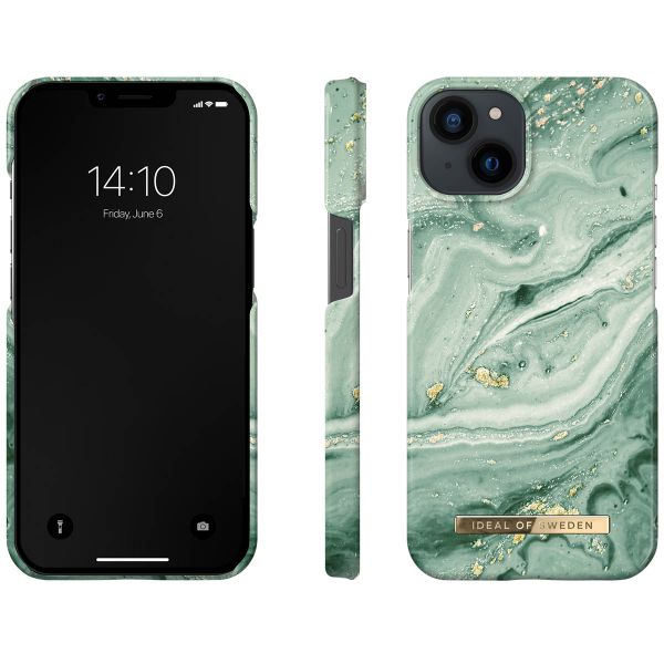 iDeal of Sweden Fashion Backcover für das iPhone 14 - Mint Swirl Marble