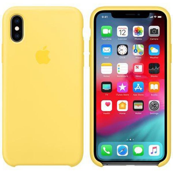 Apple Silikon-Case Canary Yellow für das iPhone Xs / X