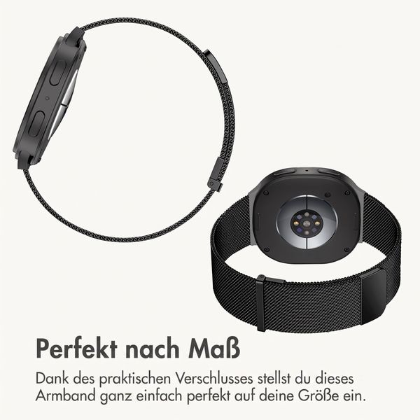 imoshion Mailändische Magnetarmband für Samsung Galaxy Watch 9 (40/44mm) / Watch 8 (40/44mm) / Classic (46mm) - Schwarz