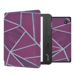 imoshion Design Slim Hard Case Sleepcover mit Stand für das Tolino Vision 5 - Bordeaux Graphic