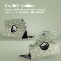 imoshion 360° drehbare Design Klapphülle Lenovo Tab M10 5G - Green Flowers