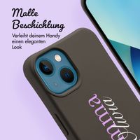 Personalisierte Color Backcover MagSafe mit abtrennbarem Band und Namen für iPhone 13 - Black Coffee