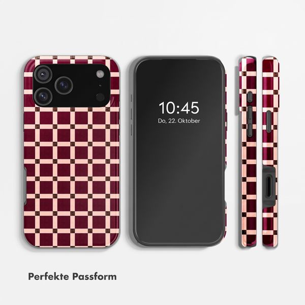 Selencia Vivid Back Cover Apple iPhone 18 Pro Max / 17 Pro Max - Check This Burgundy
