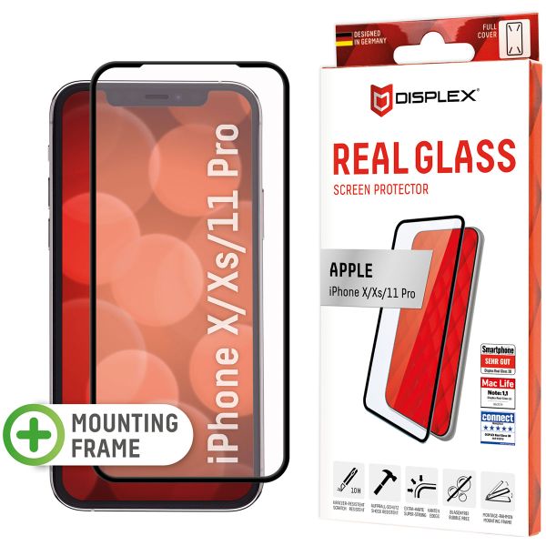 Displex Bildschirmschutzfolie Real Glass Full Cover für das Apple iPhone 11 Pro / Xs / X
