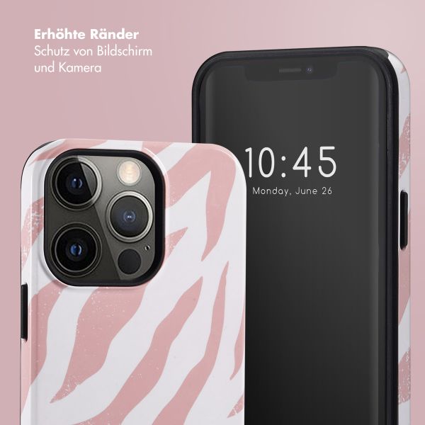 Selencia Vivid Back Cover Apple iPhone 13 Pro - Colorful Zebra Old Pink