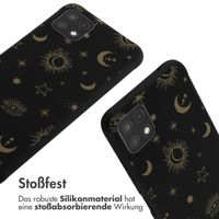 imoshion Silikonhülle design mit Band für das Samsung Galaxy A22 (5G) - Sky Black