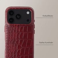 Selencia Croco Backcover mit MagSafe Apple iPhone 18 Pro Max / 17 Pro Max - Burgundy