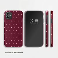 Selencia Vivid Back Cover Apple iPhone 11 - Happy Dots Burgundy