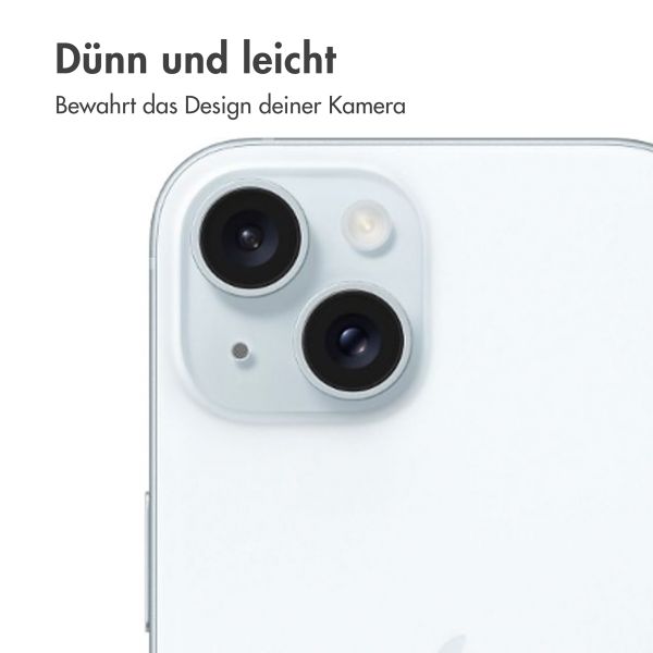 imoshion 2er-Pack Objektivschutz für Kamera für das Apple iPhone 15 / 15 Plus - Blue