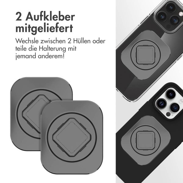 Accezz EasyLock handyhalterung Fahrrad - Inklusive Hülle für das iPhone 15 Pro - Aluminium - 360 Grad drehbar - Schwarz